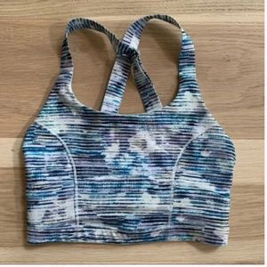 LULULEMON Pure Practice Blue Sports Bra - Size 4
